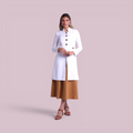 Jaleco Paola I Branco + Café